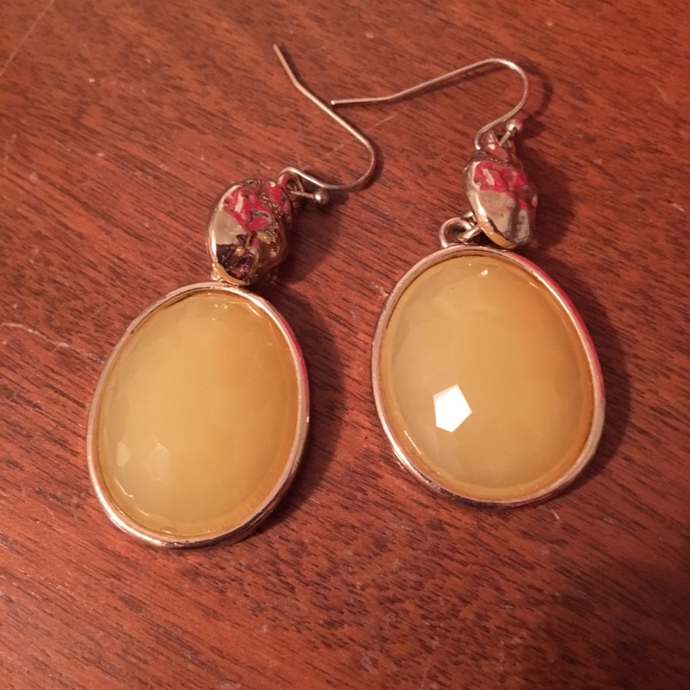 Yellow and gold earrings